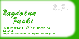 magdolna puski business card